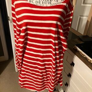 Old Navy Red and White Striped Top
